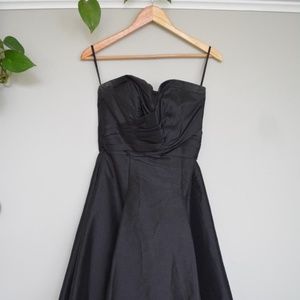 Classic black taffeta cocktail dress